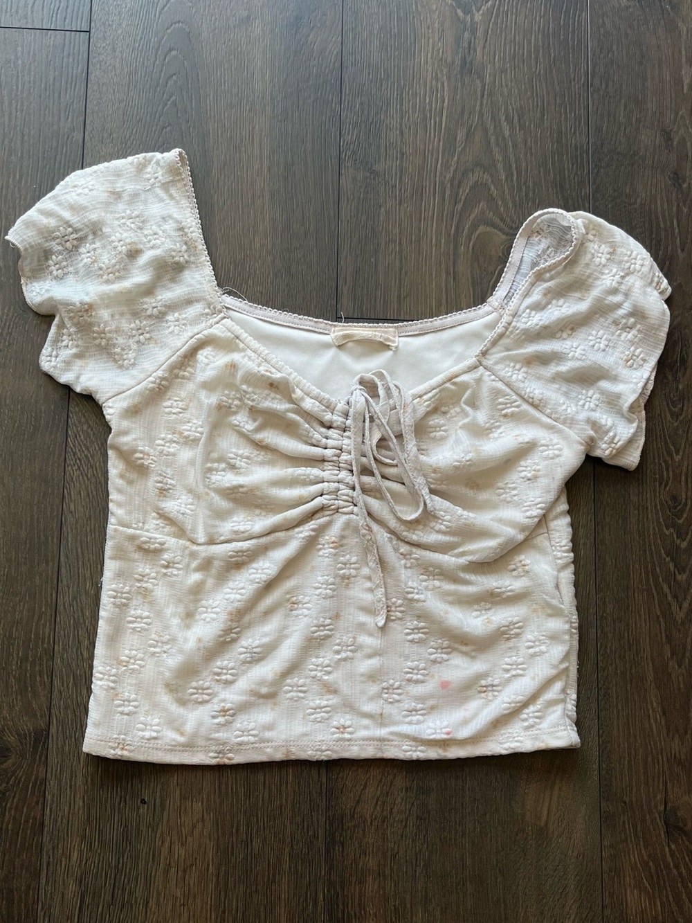 Haspel Ruched Short Sleeve Top
